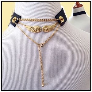 Hand Me My Leather Angel Choker
